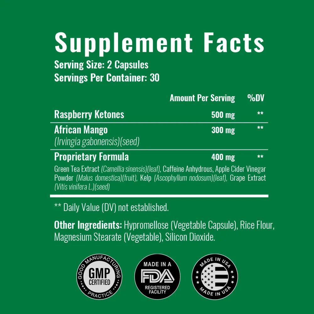 KetoFuse With African Mango - Dietary Supplement (60 Capsules)